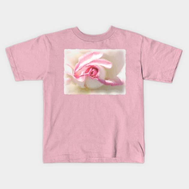 Peppermint rose Kids T-Shirt by DarlaHallmark